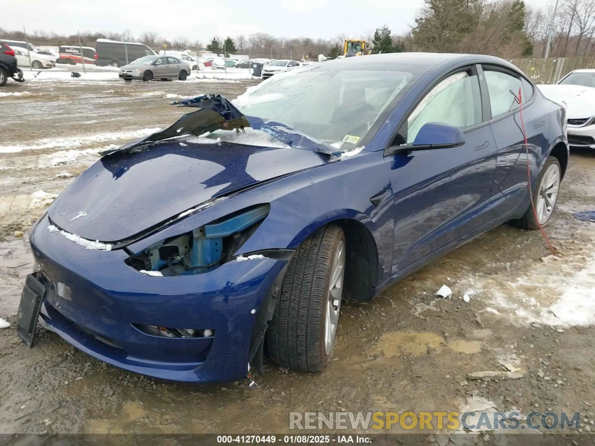2 fotografías del automóvil dañado 5YJ3E1EA7NF289117 TESLA MODEL 3 2022