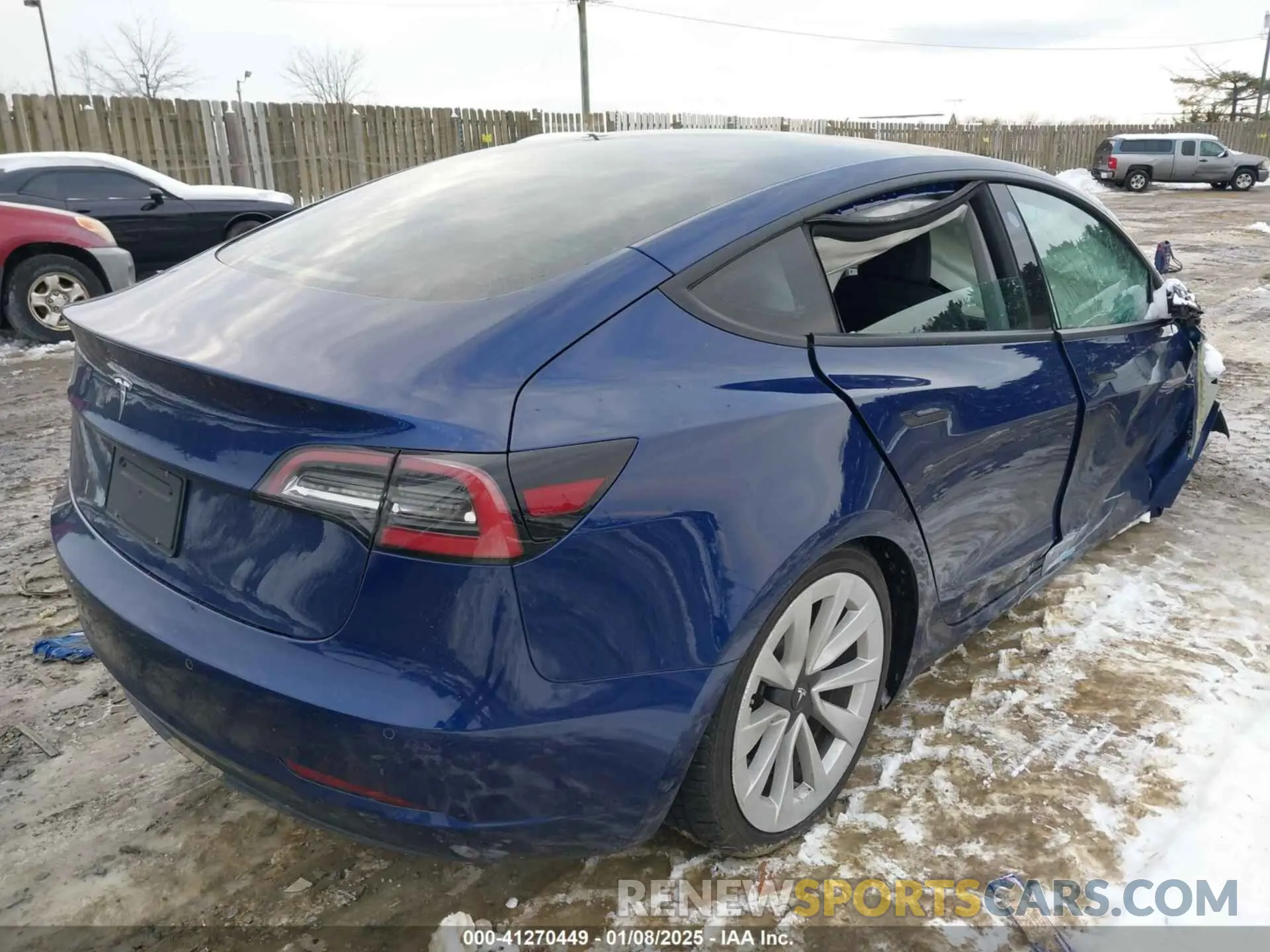 4 fotografías del automóvil dañado 5YJ3E1EA7NF289117 TESLA MODEL 3 2022
