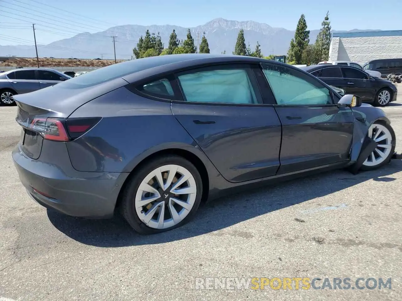 3 fotografías del automóvil dañado 5YJ3E1EA7NF294284 TESLA MODEL 3 2022