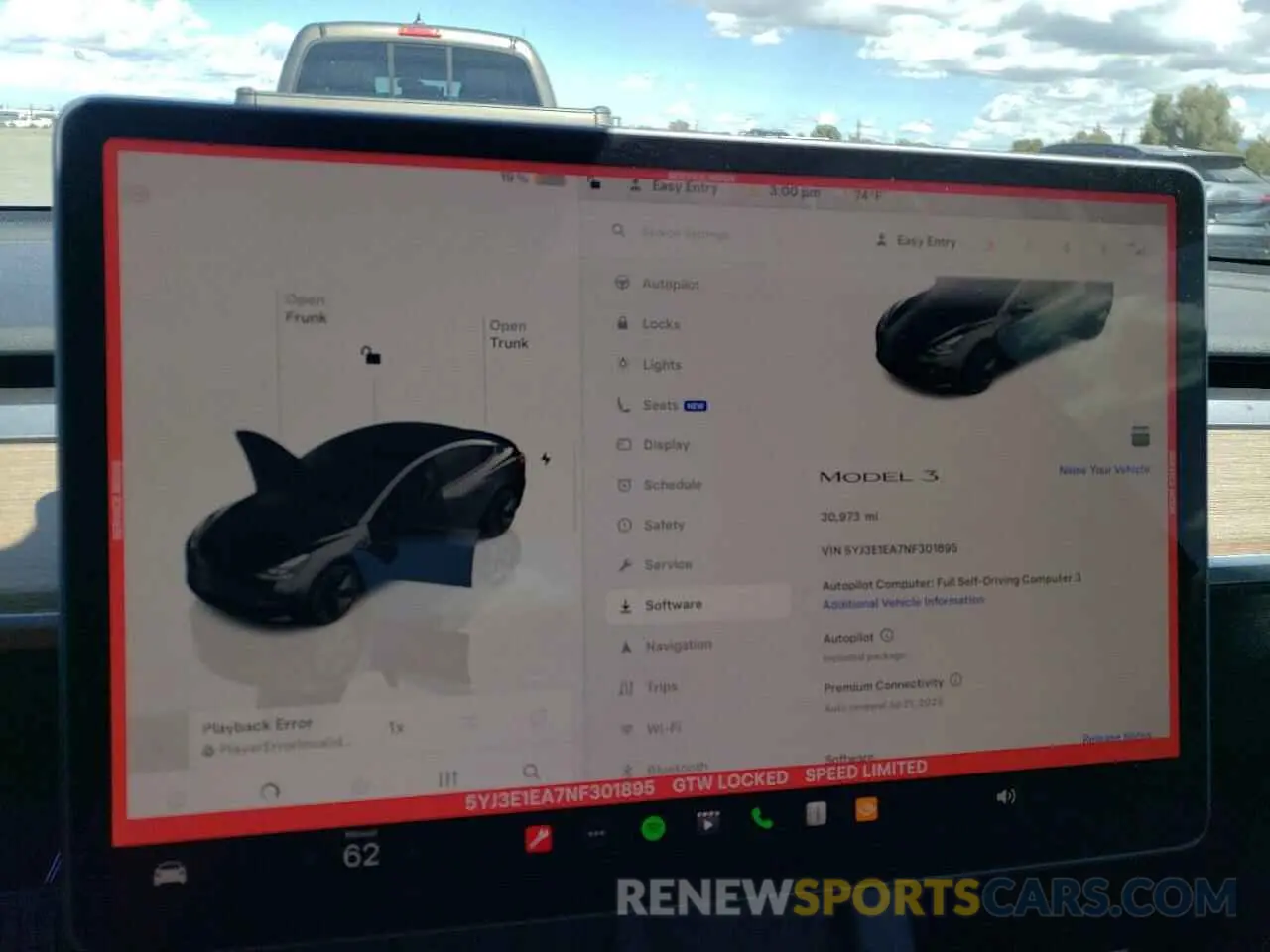 9 fotografías del automóvil dañado 5YJ3E1EA7NF301895 TESLA MODEL 3 2022