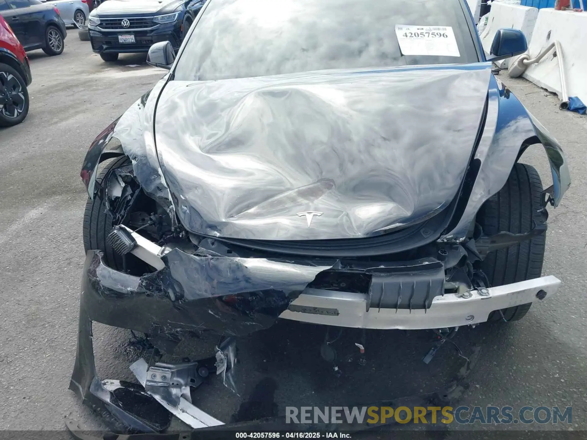 10 fotografías del automóvil dañado 5YJ3E1EA7NF314744 TESLA MODEL 3 2022