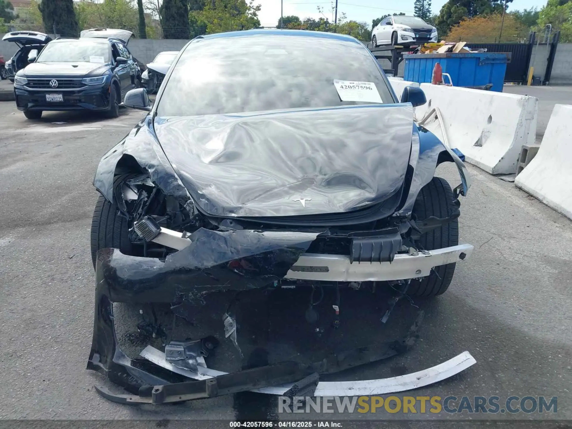 12 fotografías del automóvil dañado 5YJ3E1EA7NF314744 TESLA MODEL 3 2022