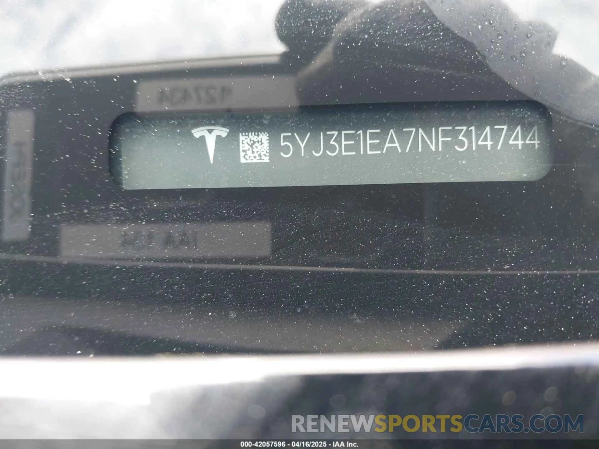 9 fotografías del automóvil dañado 5YJ3E1EA7NF314744 TESLA MODEL 3 2022