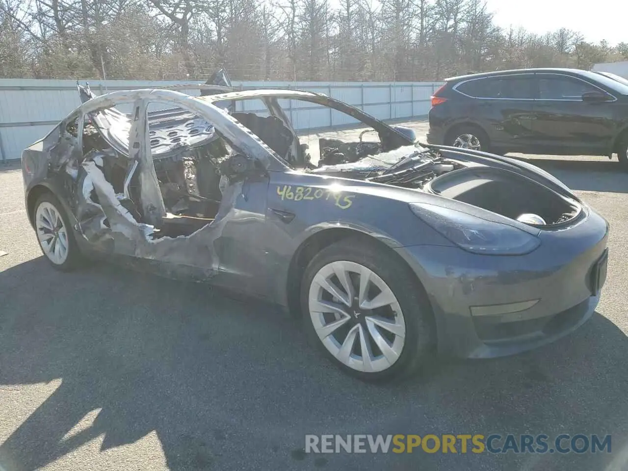 4 fotografías del automóvil dañado 5YJ3E1EA7NF335948 TESLA MODEL 3 2022