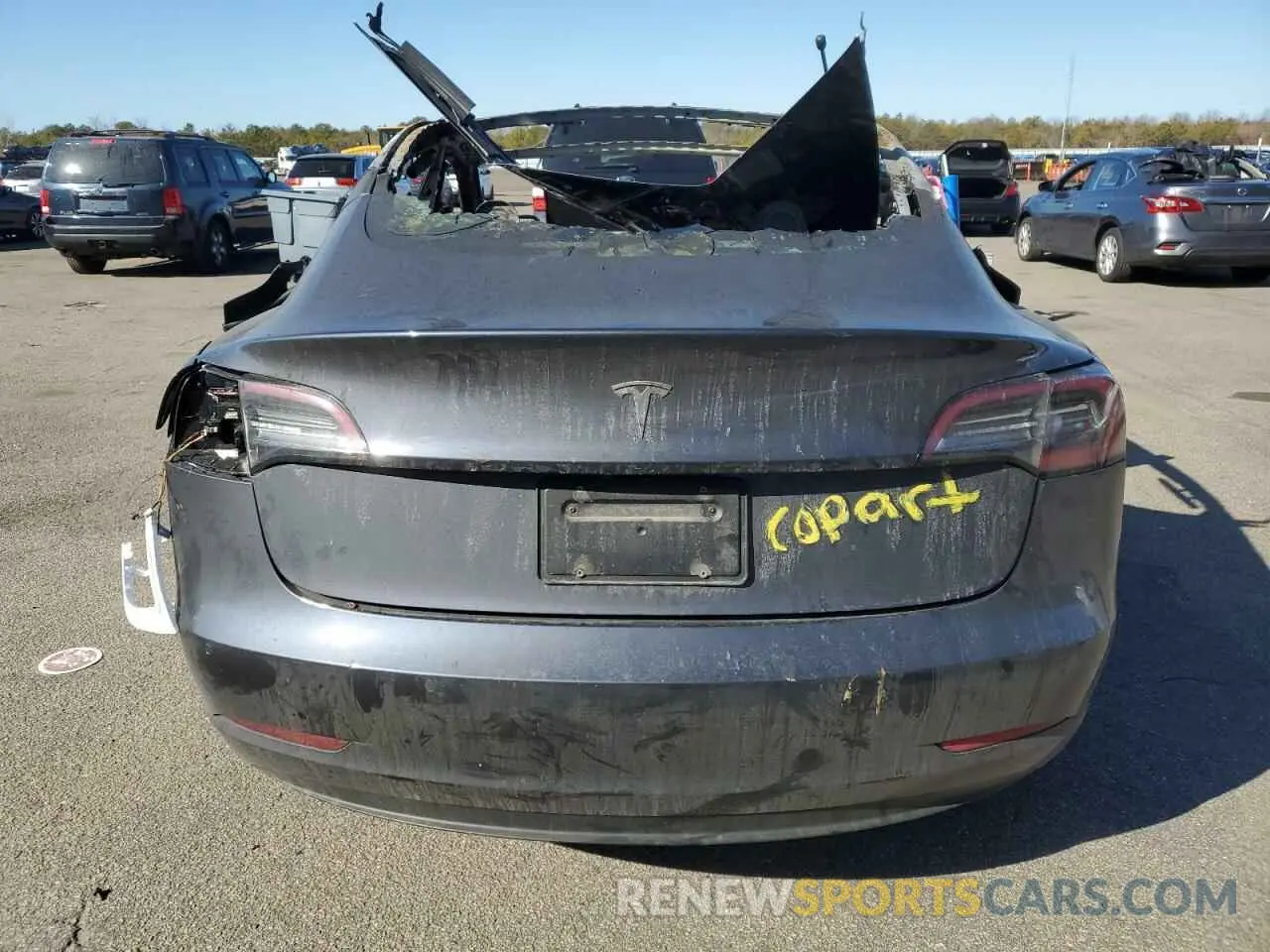 6 fotografías del automóvil dañado 5YJ3E1EA7NF335948 TESLA MODEL 3 2022