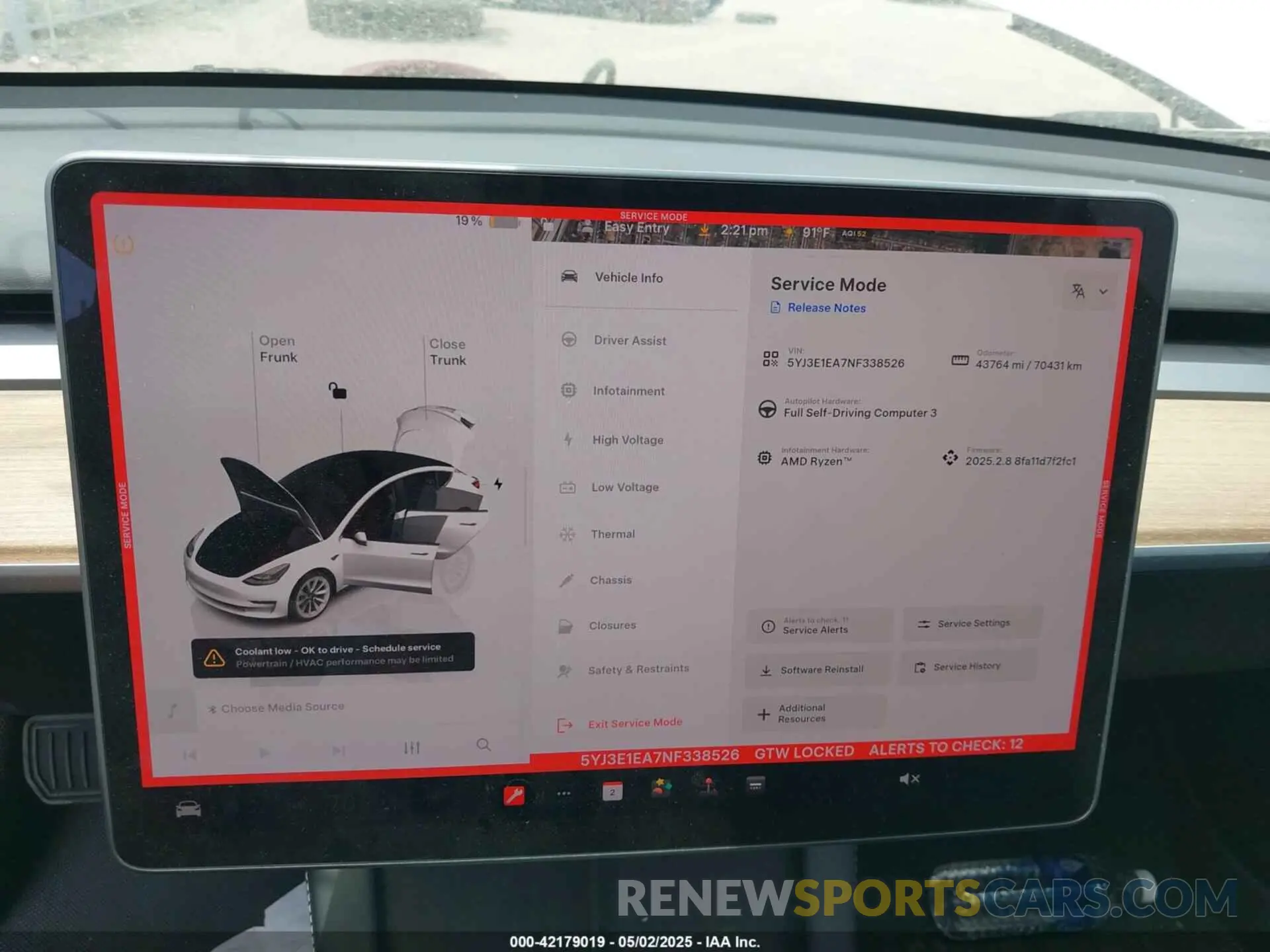11 fotografías del automóvil dañado 5YJ3E1EA7NF338526 TESLA MODEL 3 2022