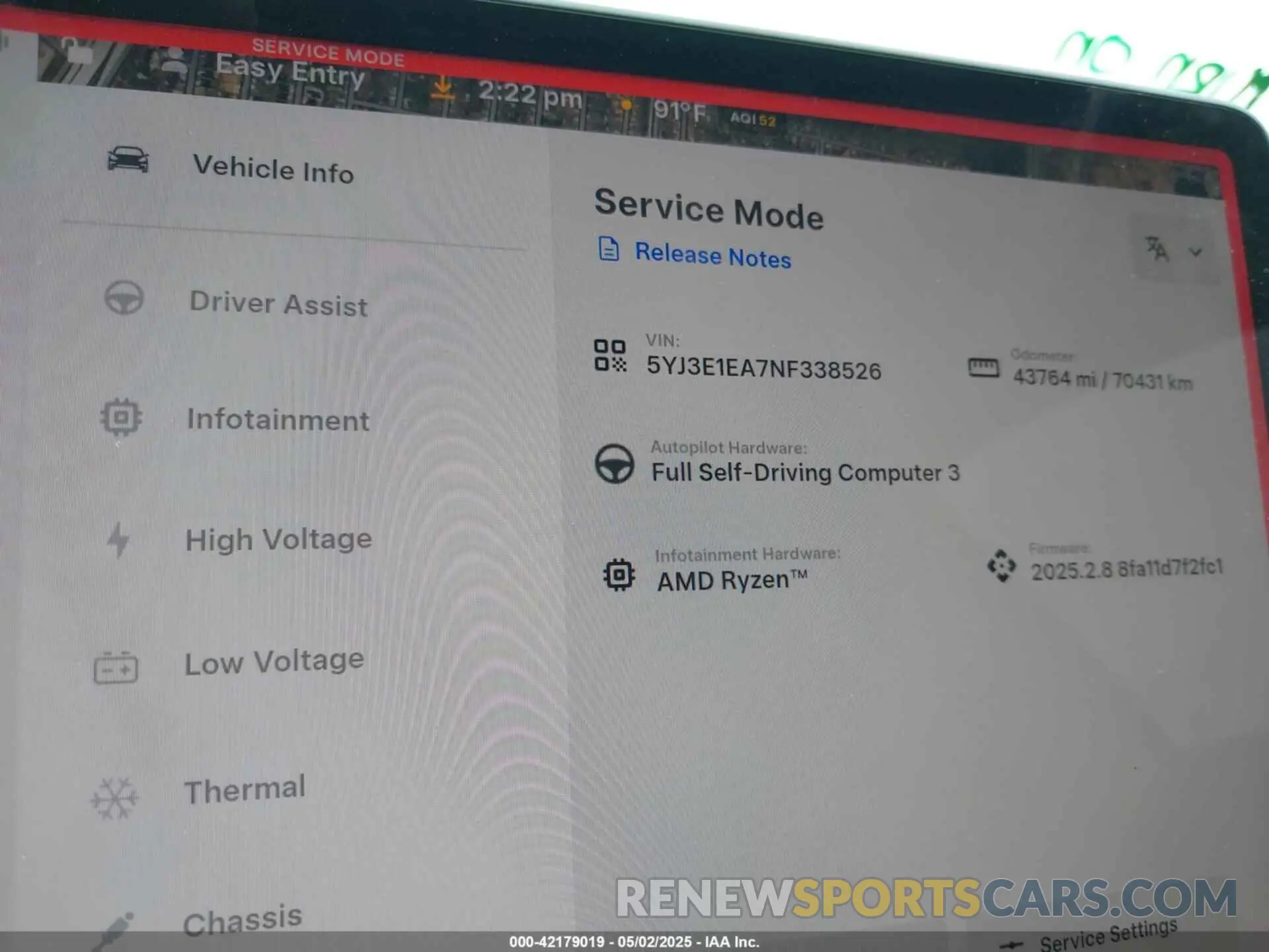 12 fotografías del automóvil dañado 5YJ3E1EA7NF338526 TESLA MODEL 3 2022