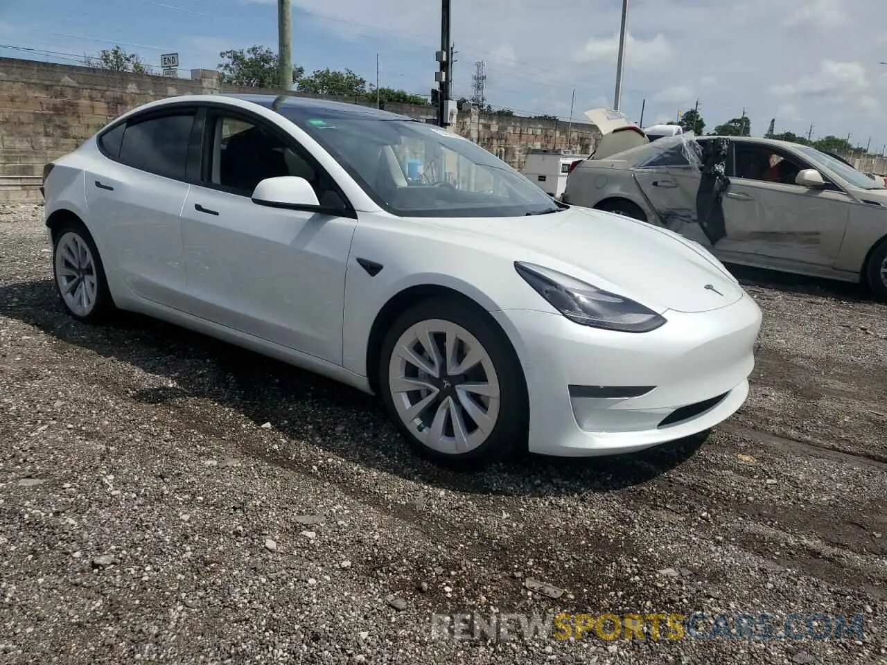 4 fotografías del automóvil dañado 5YJ3E1EA7NF340759 TESLA MODEL 3 2022