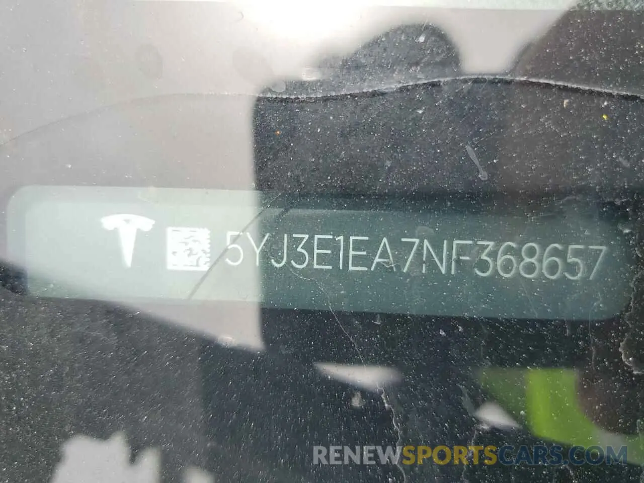 12 fotografías del automóvil dañado 5YJ3E1EA7NF368657 TESLA MODEL 3 2022