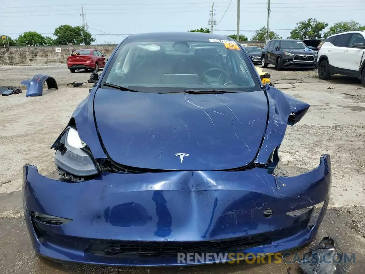 5 fotografías del automóvil dañado 5YJ3E1EA7NF368657 TESLA MODEL 3 2022