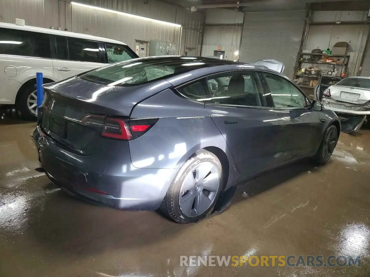 3 fotografías del automóvil dañado 5YJ3E1EA7NF370053 TESLA MODEL 3 2022