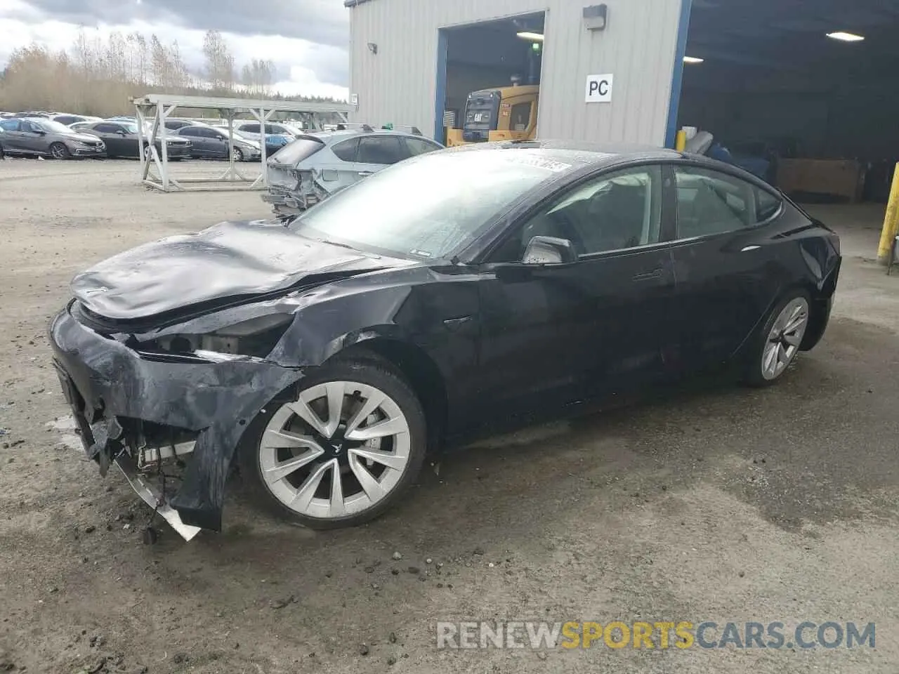 1 fotografías del automóvil dañado 5YJ3E1EA7NF371445 TESLA MODEL 3 2022