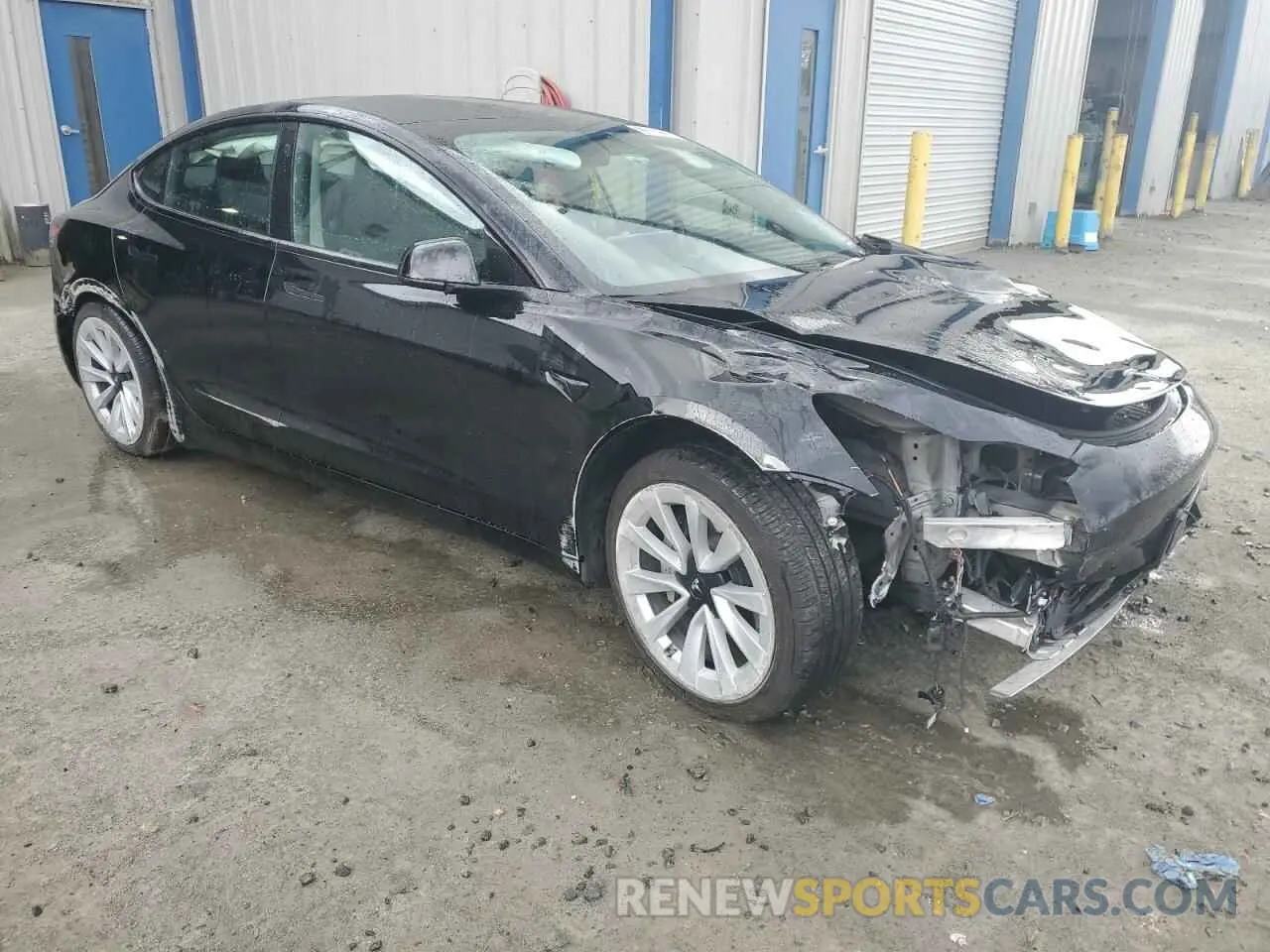 4 fotografías del automóvil dañado 5YJ3E1EA7NF371445 TESLA MODEL 3 2022