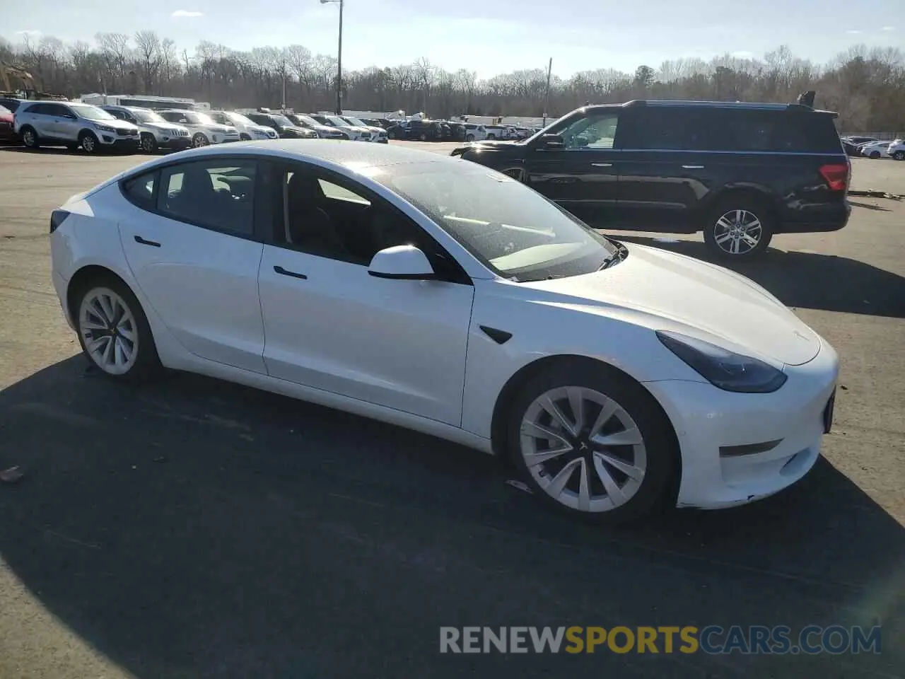 4 fotografías del automóvil dañado 5YJ3E1EA7NF372336 TESLA MODEL 3 2022