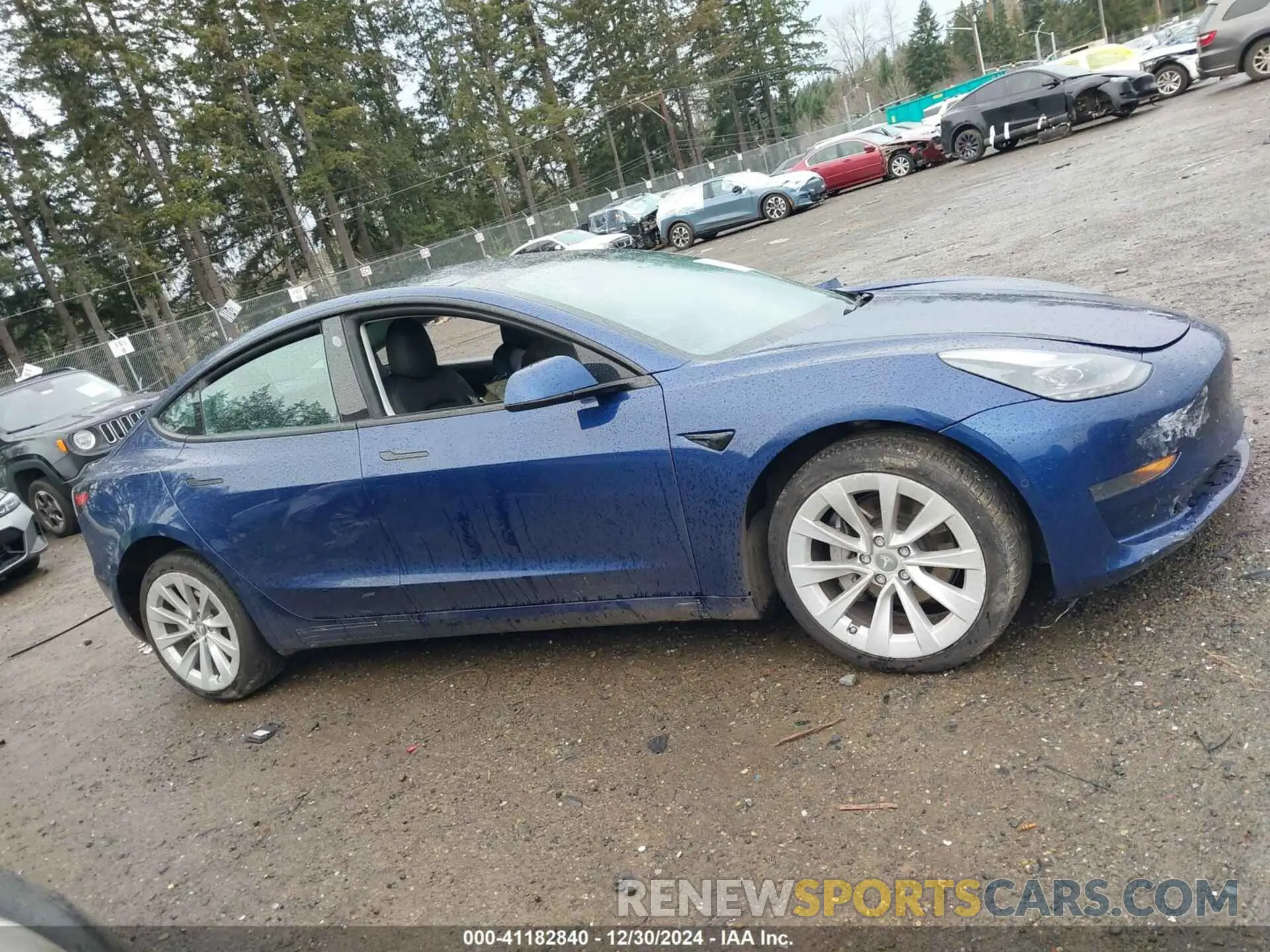 12 fotografías del automóvil dañado 5YJ3E1EA8NF144538 TESLA MODEL 3 2022
