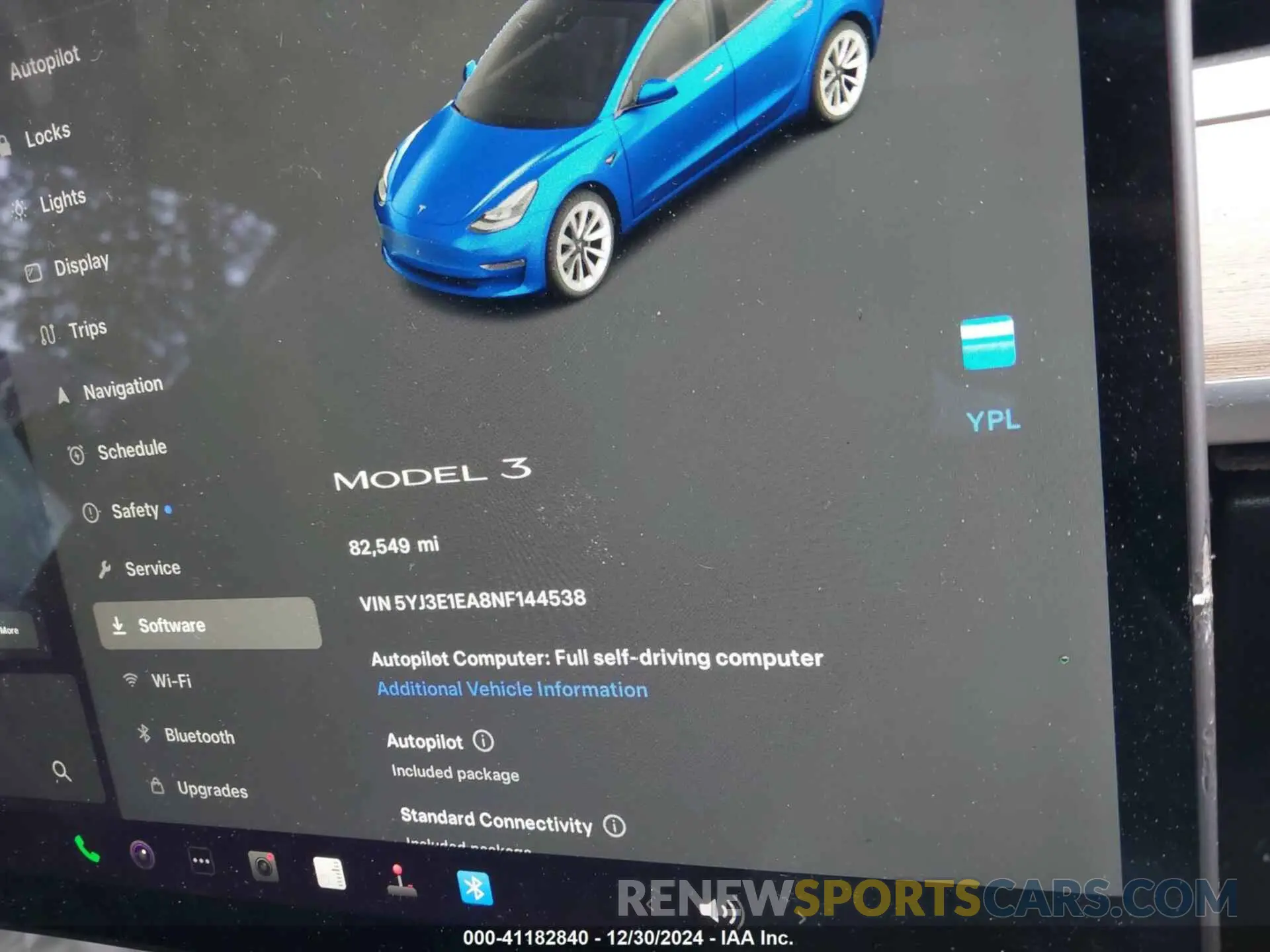 7 fotografías del automóvil dañado 5YJ3E1EA8NF144538 TESLA MODEL 3 2022