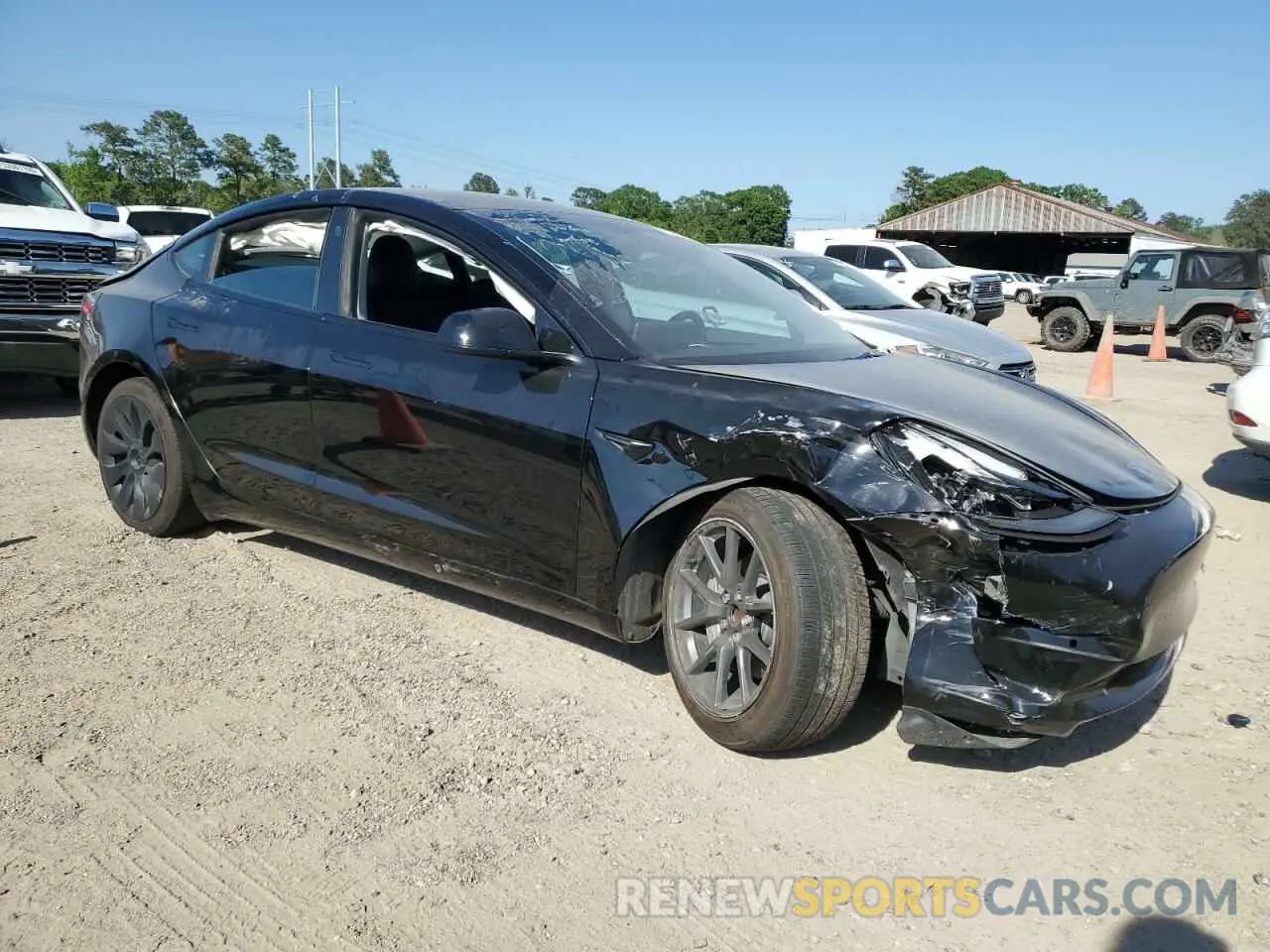 4 fotografías del automóvil dañado 5YJ3E1EA8NF147598 TESLA MODEL 3 2022
