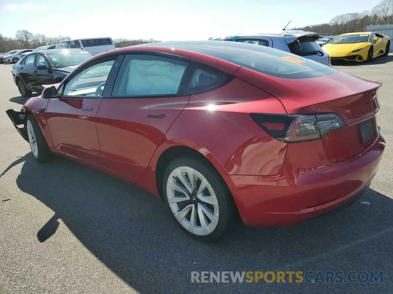 2 fotografías del automóvil dañado 5YJ3E1EA8NF187289 TESLA MODEL 3 2022