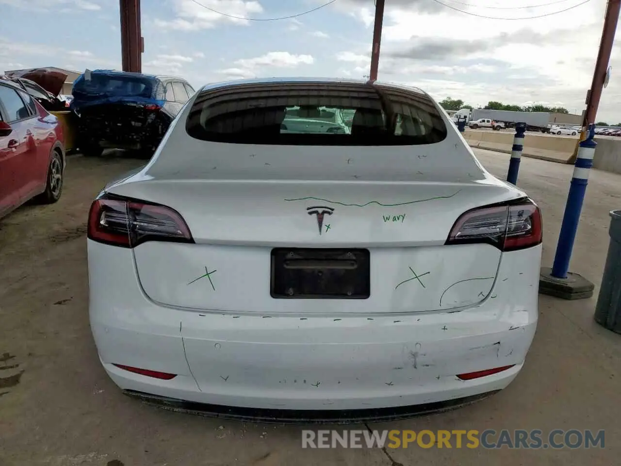 6 fotografías del automóvil dañado 5YJ3E1EA8NF187597 TESLA MODEL 3 2022