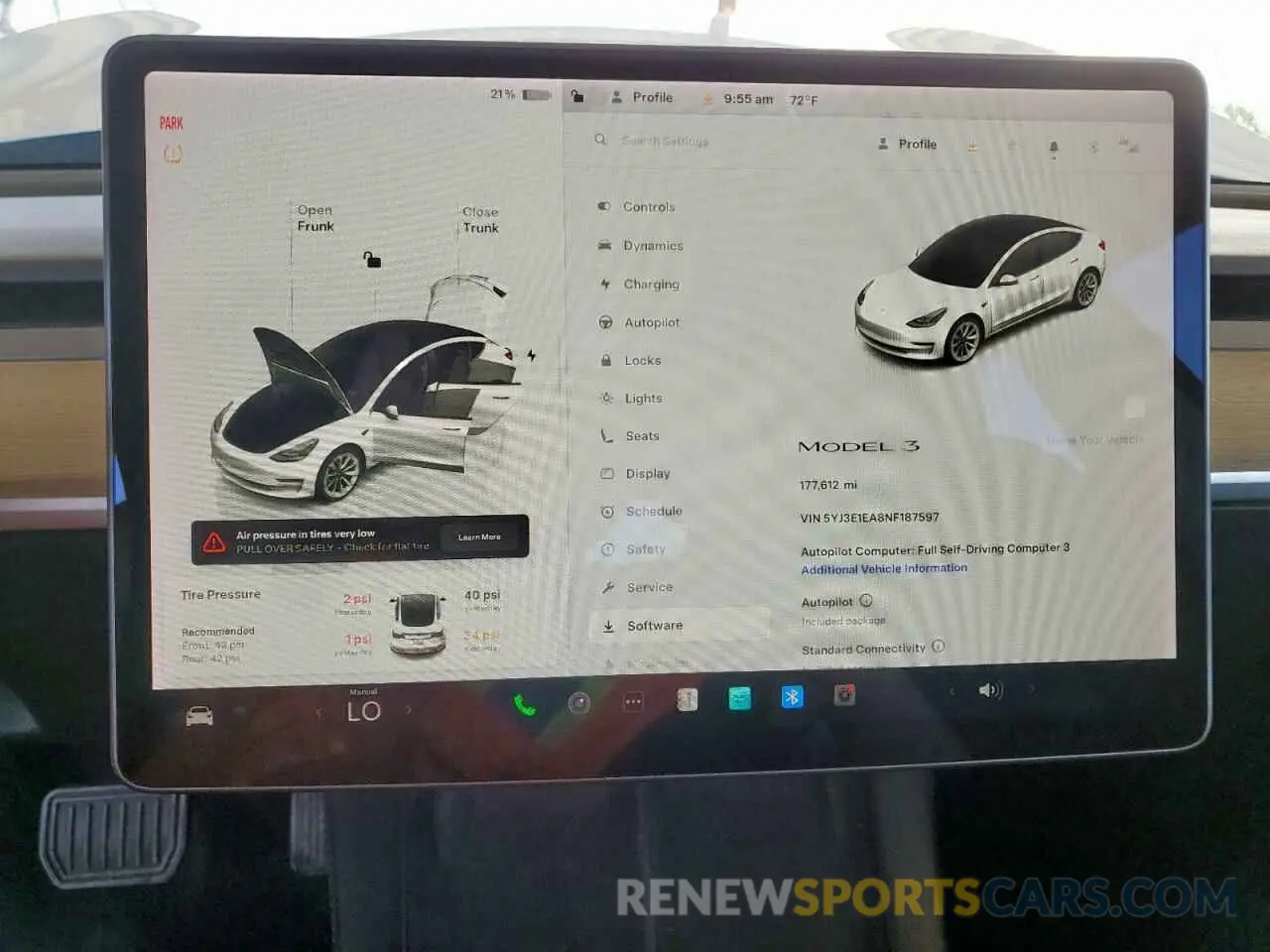 9 fotografías del automóvil dañado 5YJ3E1EA8NF187597 TESLA MODEL 3 2022