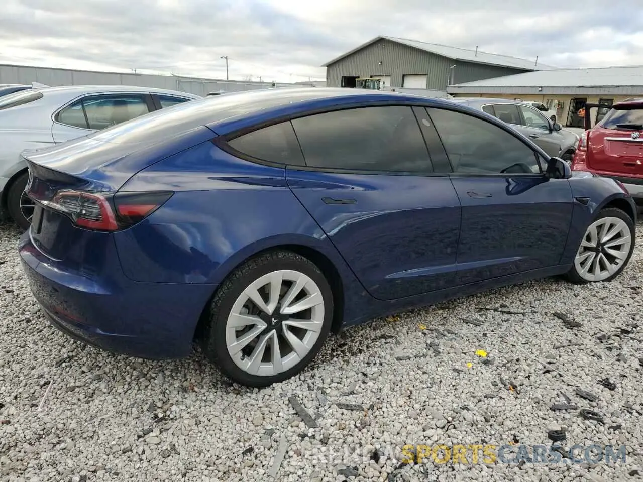 3 fotografías del automóvil dañado 5YJ3E1EA8NF189026 TESLA MODEL 3 2022