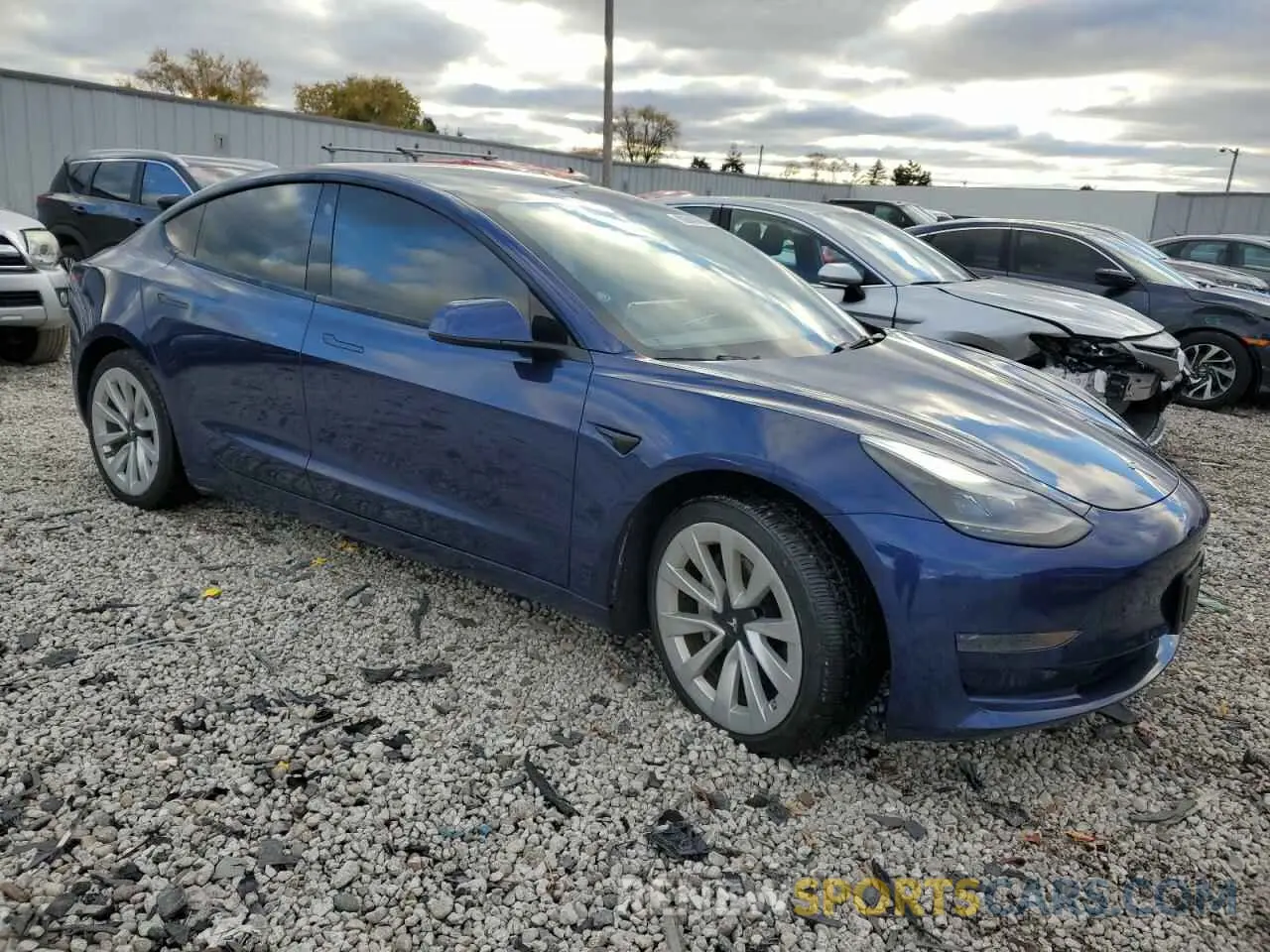 4 fotografías del automóvil dañado 5YJ3E1EA8NF189026 TESLA MODEL 3 2022
