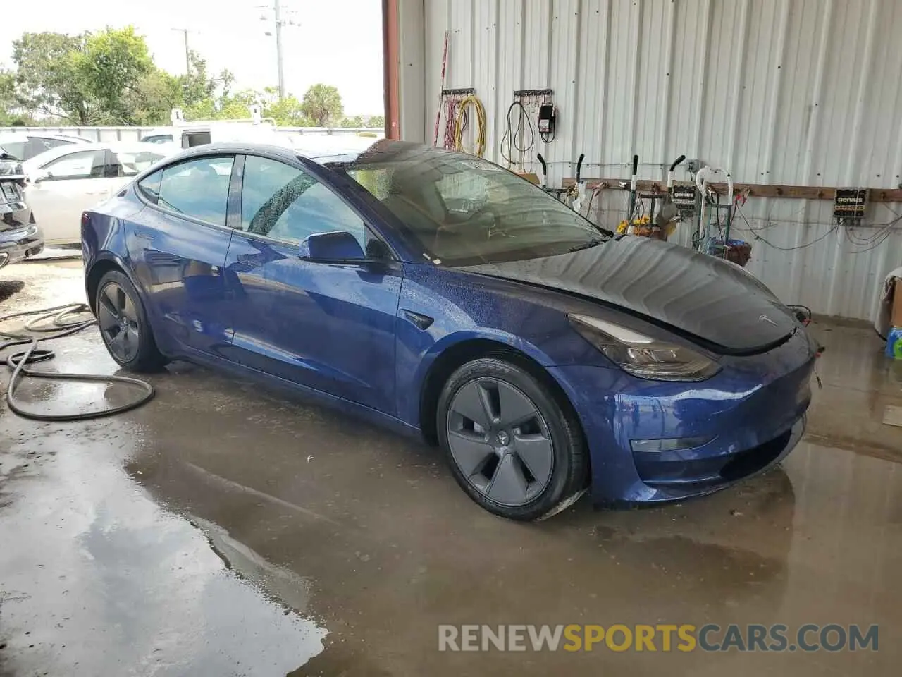 4 fotografías del automóvil dañado 5YJ3E1EA8NF189947 TESLA MODEL 3 2022