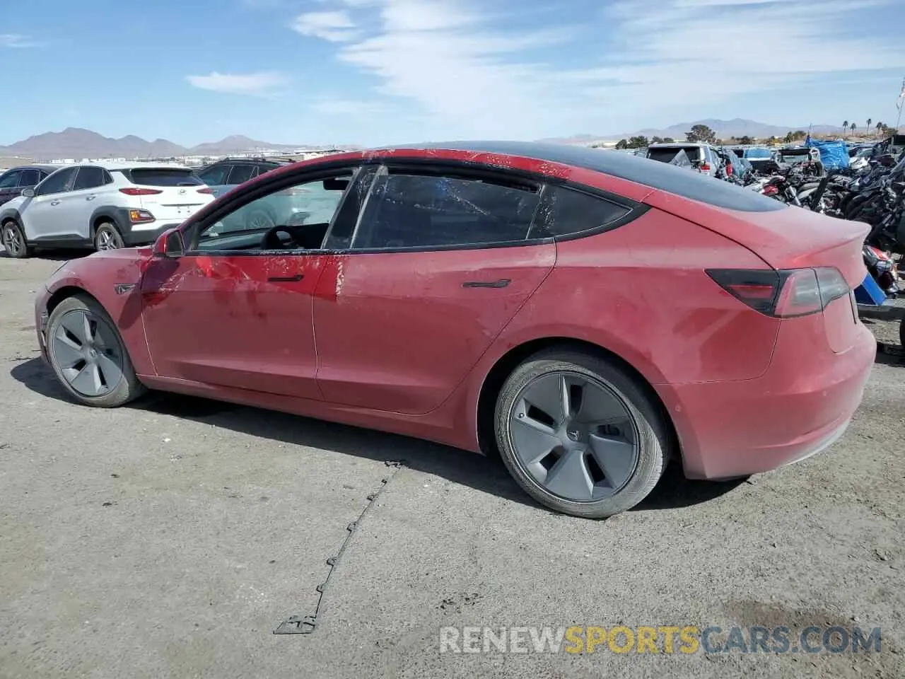 2 fotografías del automóvil dañado 5YJ3E1EA8NF191293 TESLA MODEL 3 2022