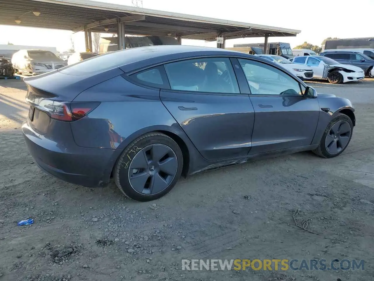 3 fotografías del automóvil dañado 5YJ3E1EA8NF201711 TESLA MODEL 3 2022