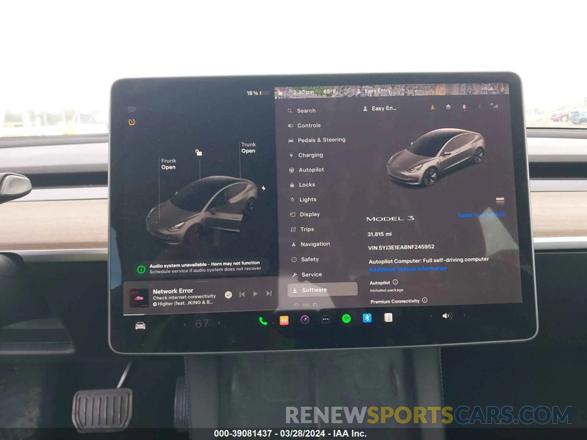 19 fotografías del automóvil dañado 5YJ3E1EA8NF245952 TESLA MODEL 3 2022