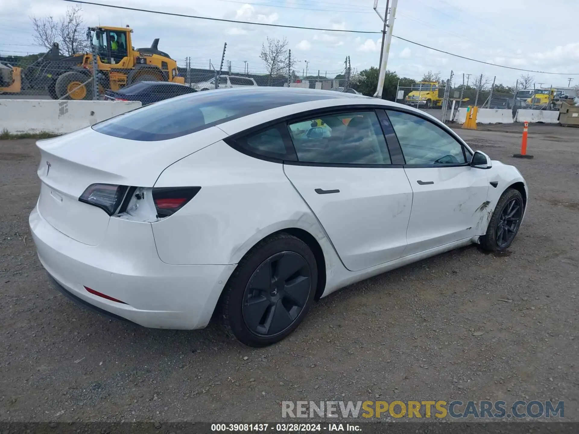 4 fotografías del automóvil dañado 5YJ3E1EA8NF245952 TESLA MODEL 3 2022