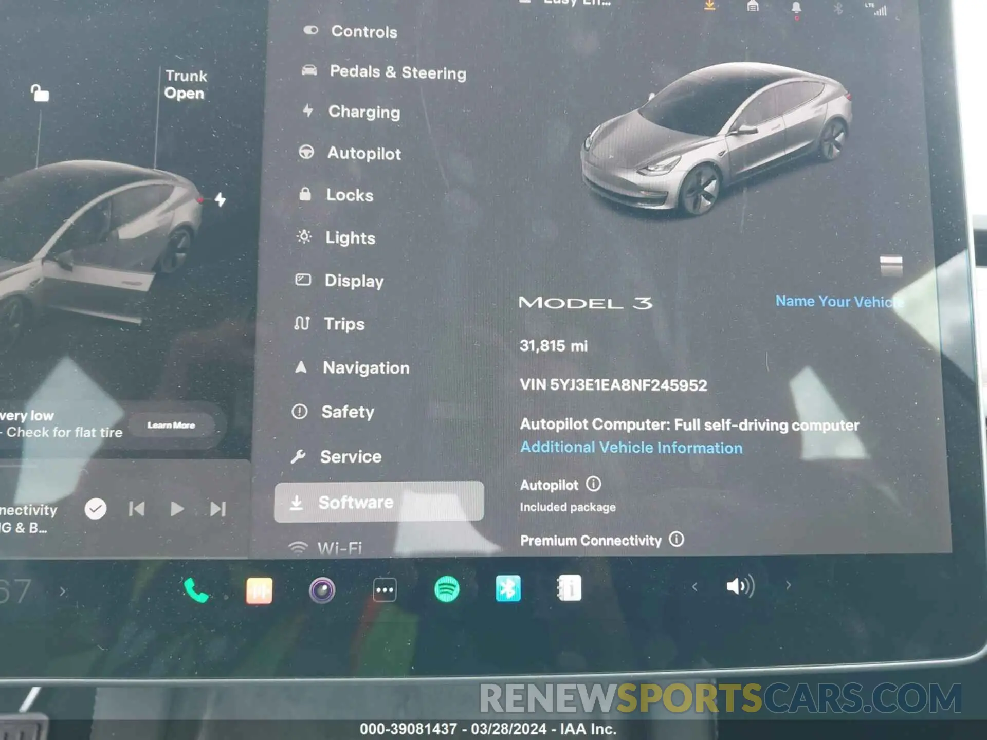 7 fotografías del automóvil dañado 5YJ3E1EA8NF245952 TESLA MODEL 3 2022