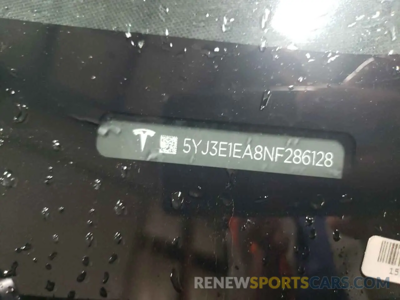 12 fotografías del automóvil dañado 5YJ3E1EA8NF286128 TESLA MODEL 3 2022