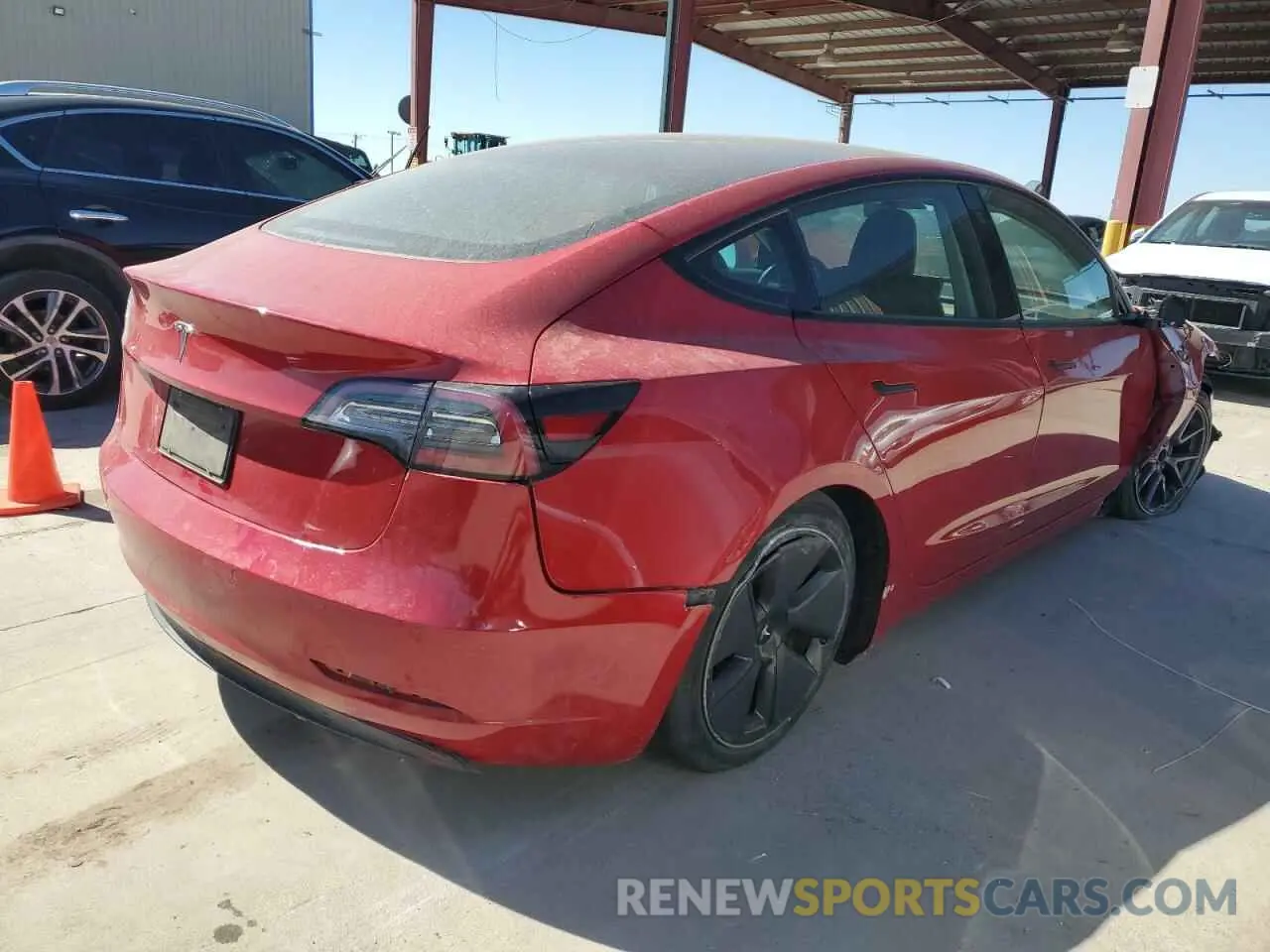 3 fotografías del automóvil dañado 5YJ3E1EA8NF290504 TESLA MODEL 3 2022