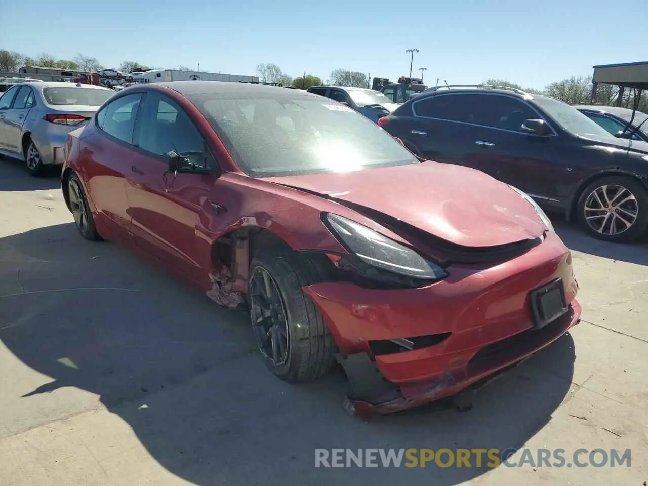 4 fotografías del automóvil dañado 5YJ3E1EA8NF290504 TESLA MODEL 3 2022