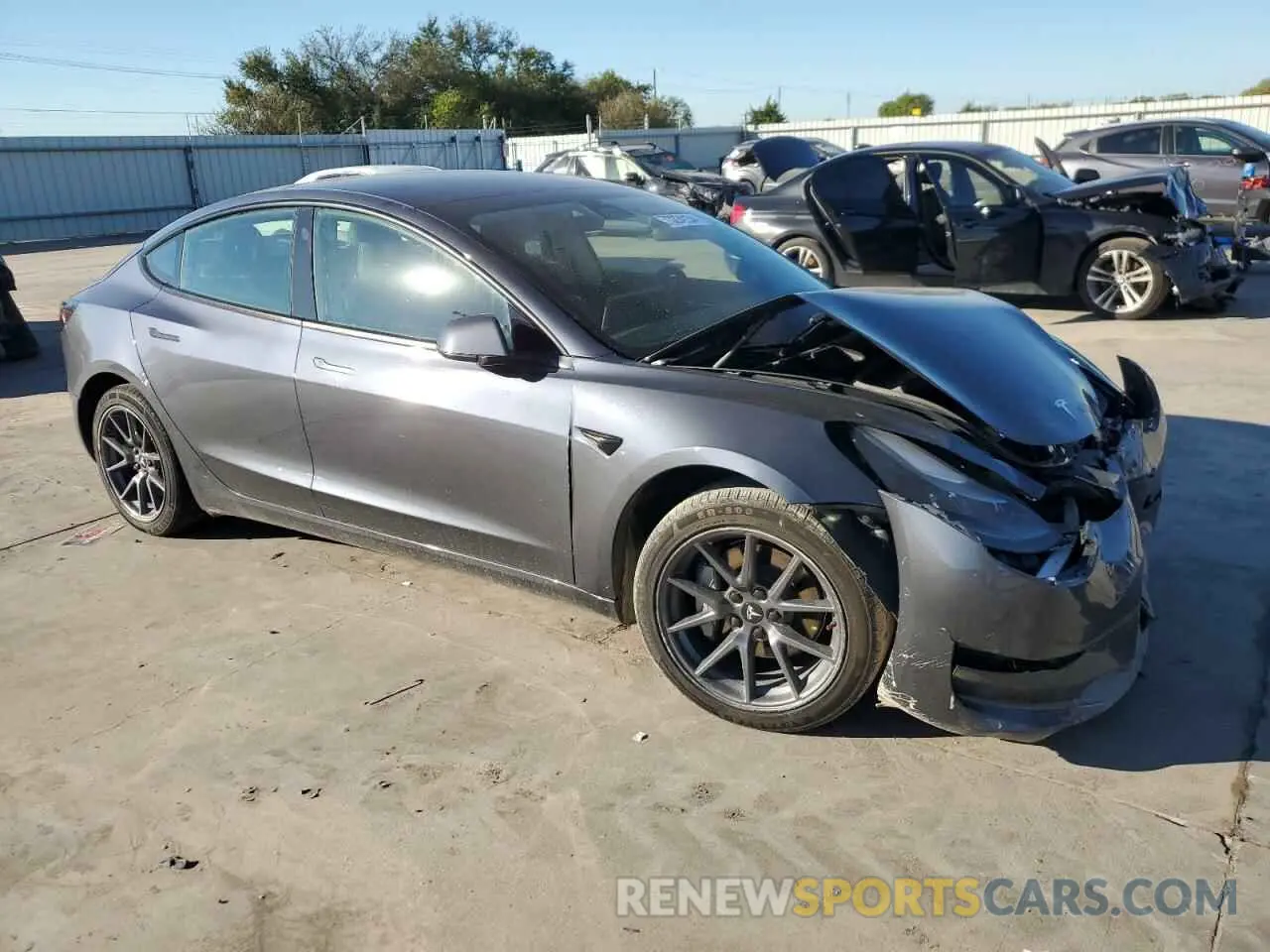 4 fotografías del automóvil dañado 5YJ3E1EA8NF290826 TESLA MODEL 3 2022