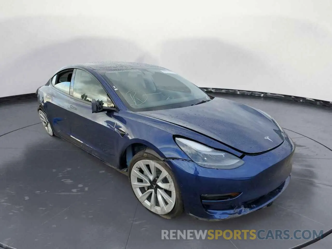 4 fotografías del automóvil dañado 5YJ3E1EA8NF304384 TESLA MODEL 3 2022