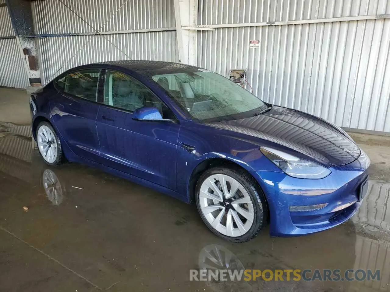 4 fotografías del automóvil dañado 5YJ3E1EA8NF304465 TESLA MODEL 3 2022