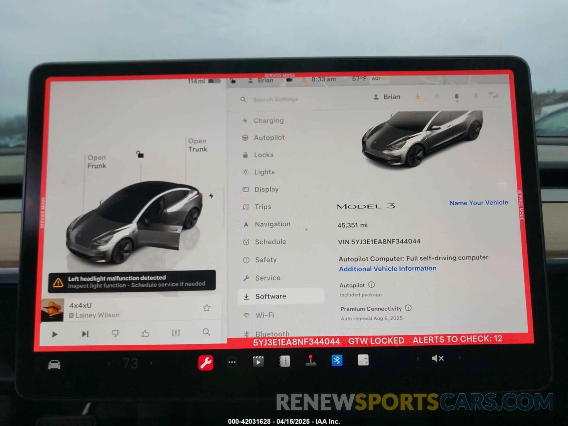 19 fotografías del automóvil dañado 5YJ3E1EA8NF344044 TESLA MODEL 3 2022