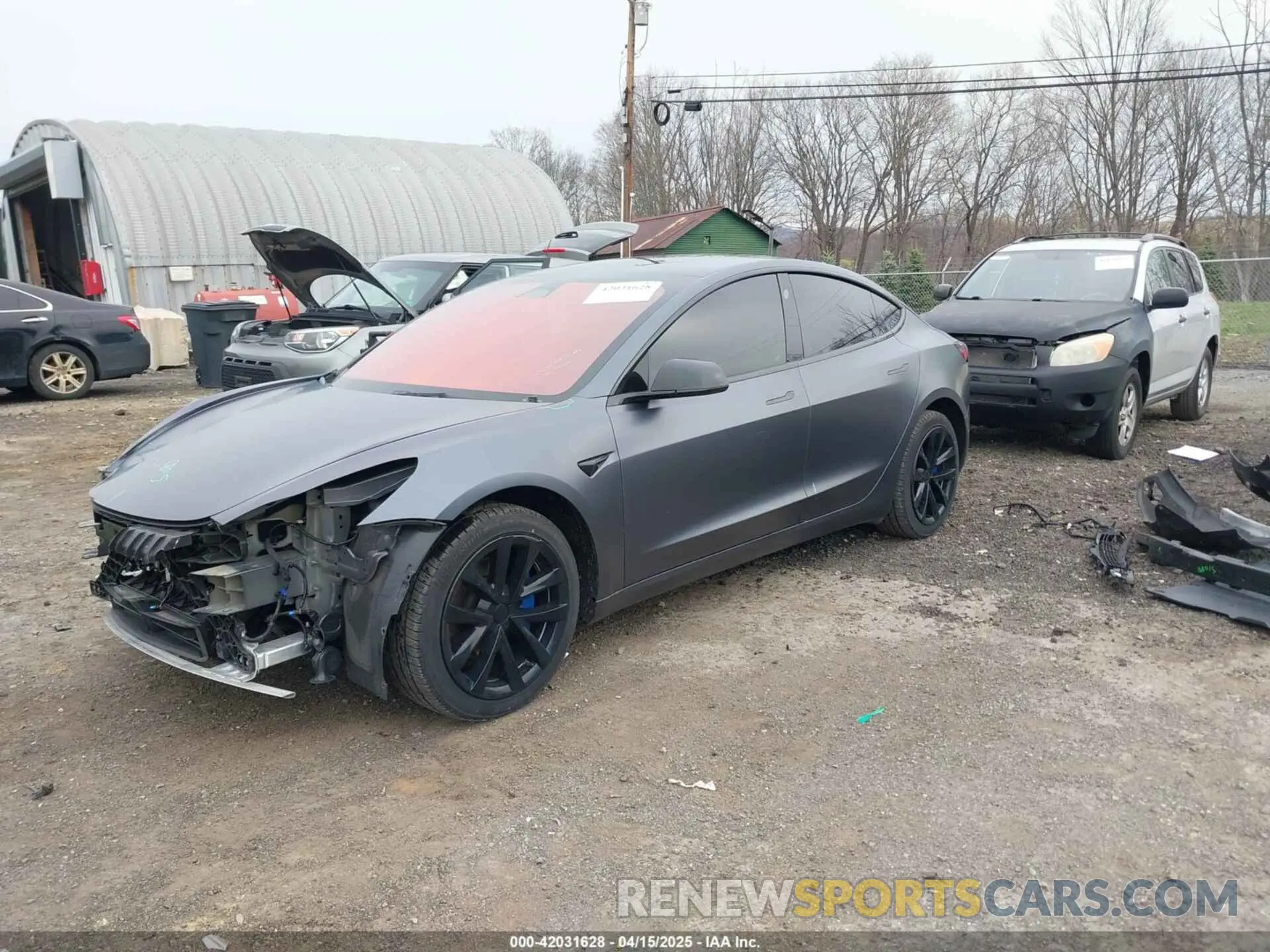 2 fotografías del automóvil dañado 5YJ3E1EA8NF344044 TESLA MODEL 3 2022