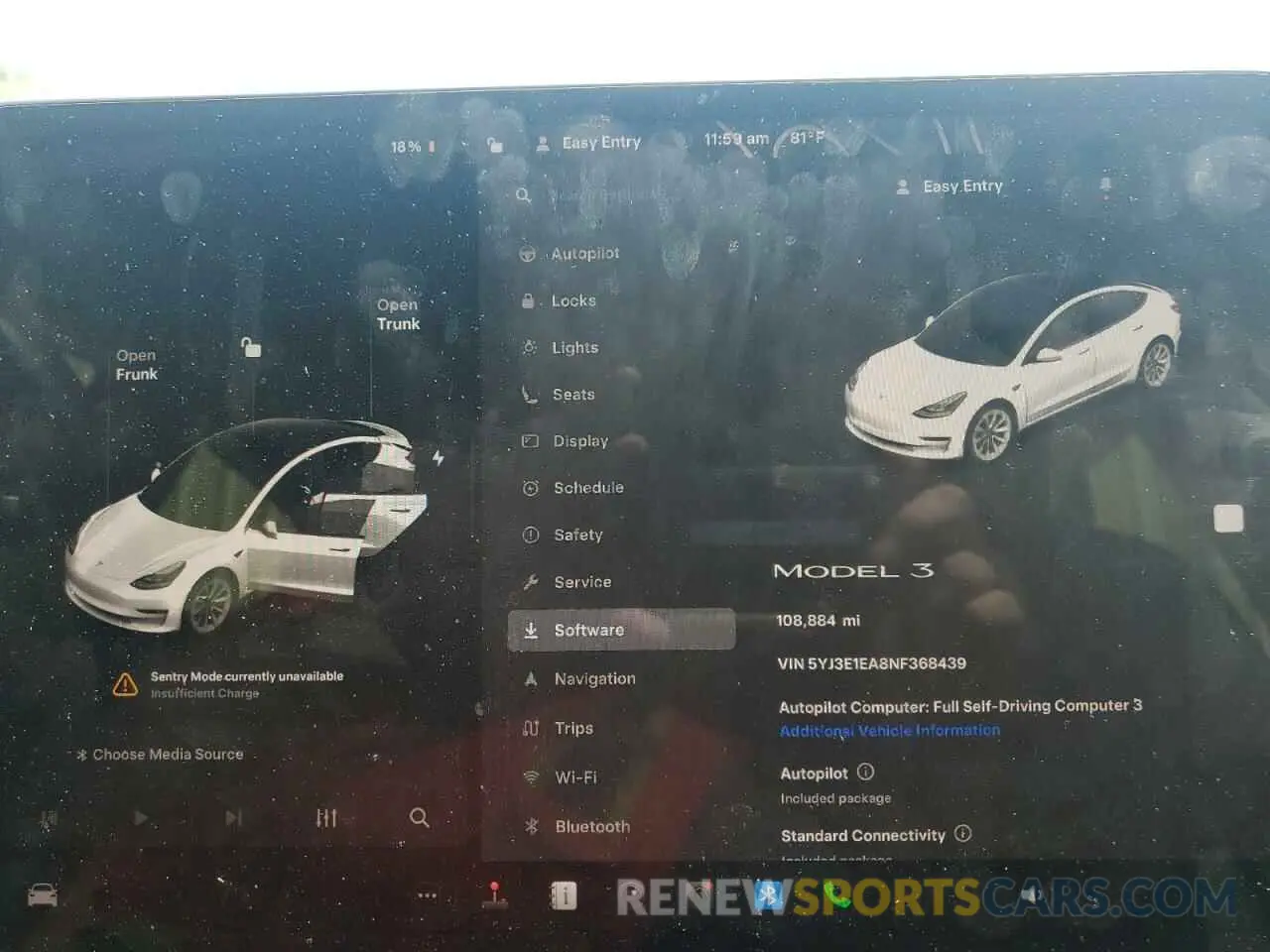 9 fotografías del automóvil dañado 5YJ3E1EA8NF368439 TESLA MODEL 3 2022