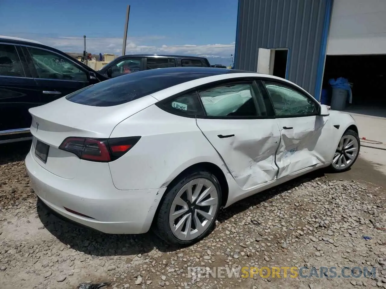 3 fotografías del automóvil dañado 5YJ3E1EA8NF368702 TESLA MODEL 3 2022