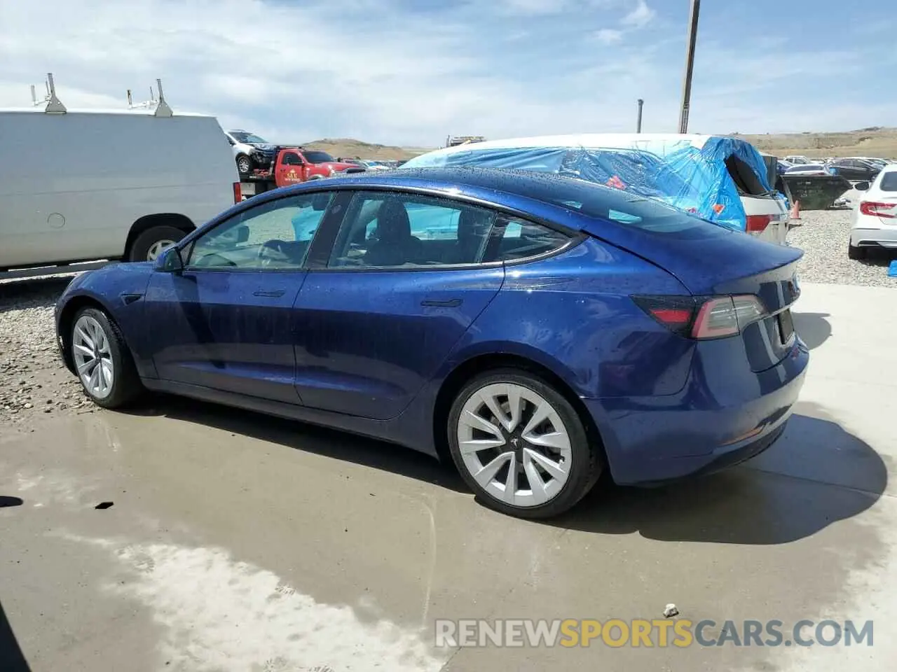 2 fotografías del automóvil dañado 5YJ3E1EA8NF369901 TESLA MODEL 3 2022