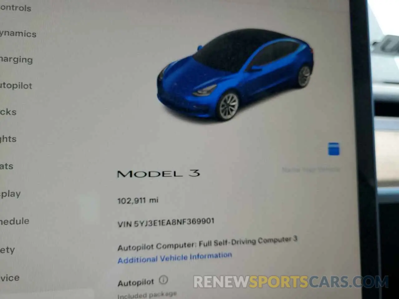 9 fotografías del automóvil dañado 5YJ3E1EA8NF369901 TESLA MODEL 3 2022