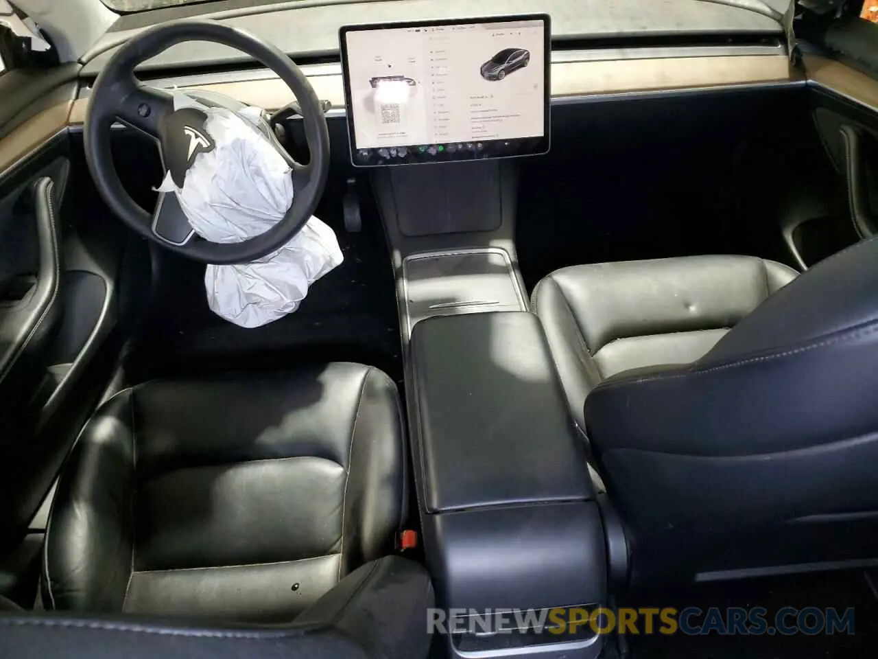 8 fotografías del automóvil dañado 5YJ3E1EA8NF371759 TESLA MODEL 3 2022