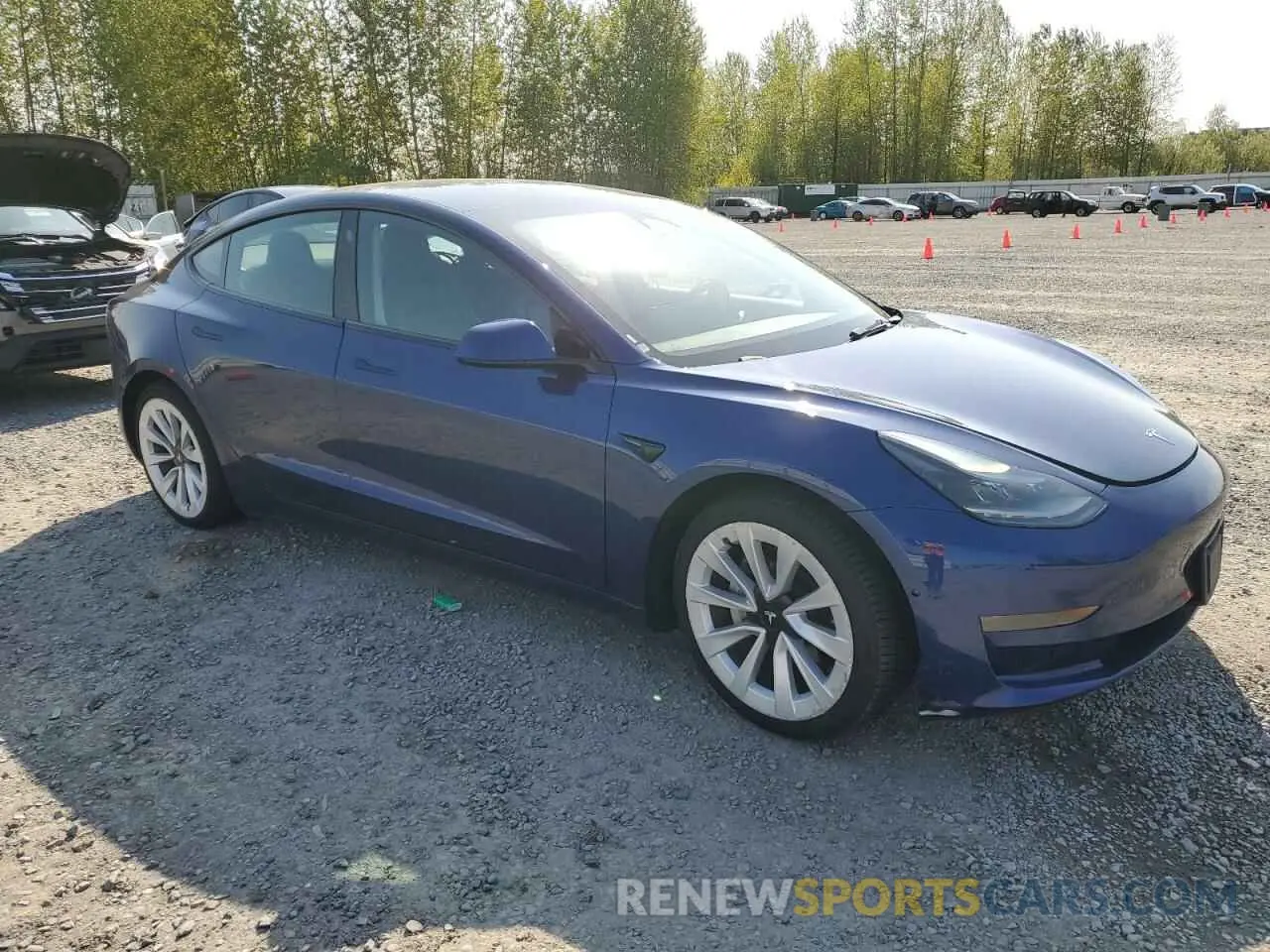 4 fotografías del automóvil dañado 5YJ3E1EA8NF371941 TESLA MODEL 3 2022