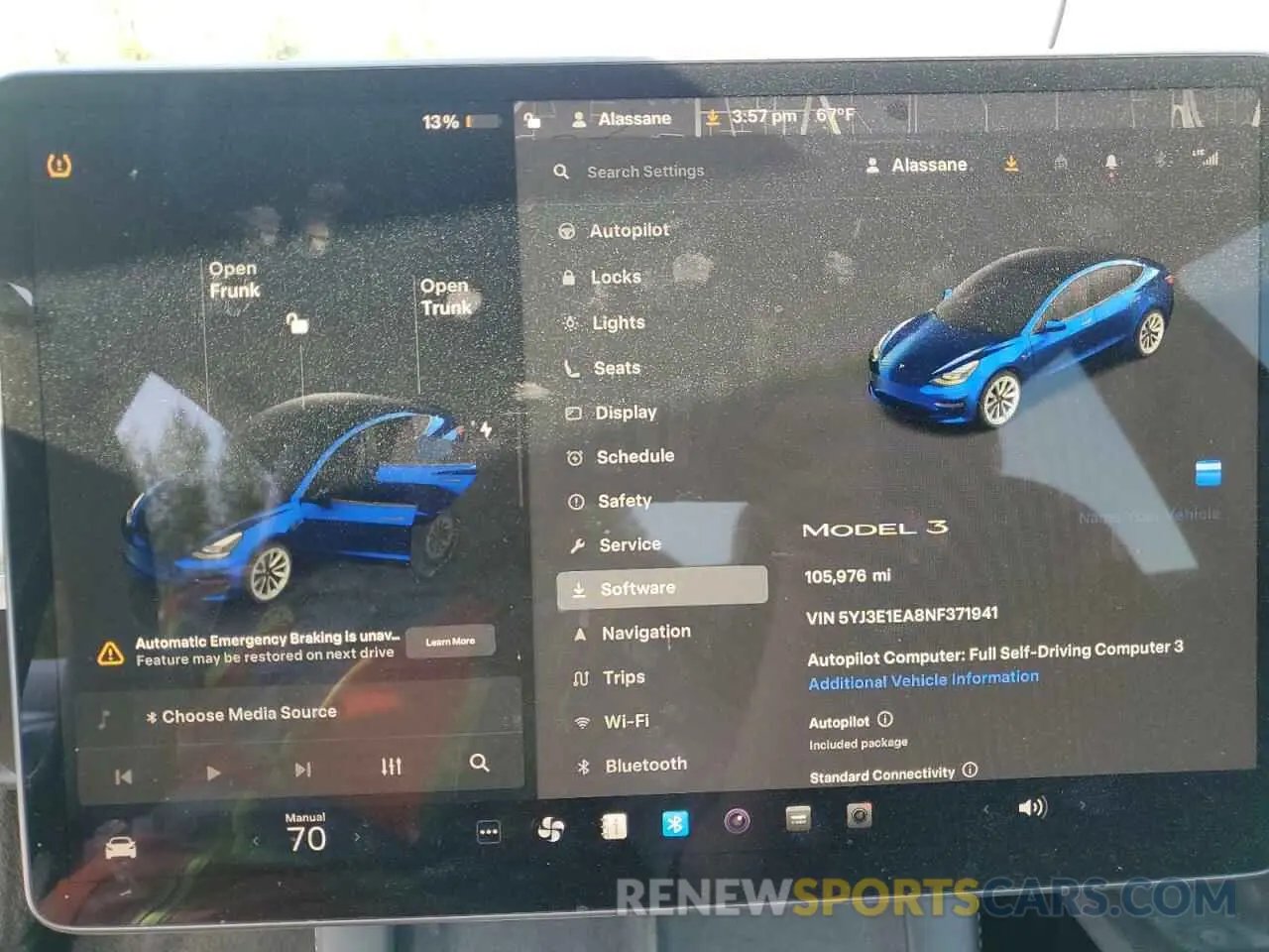 9 fotografías del automóvil dañado 5YJ3E1EA8NF371941 TESLA MODEL 3 2022