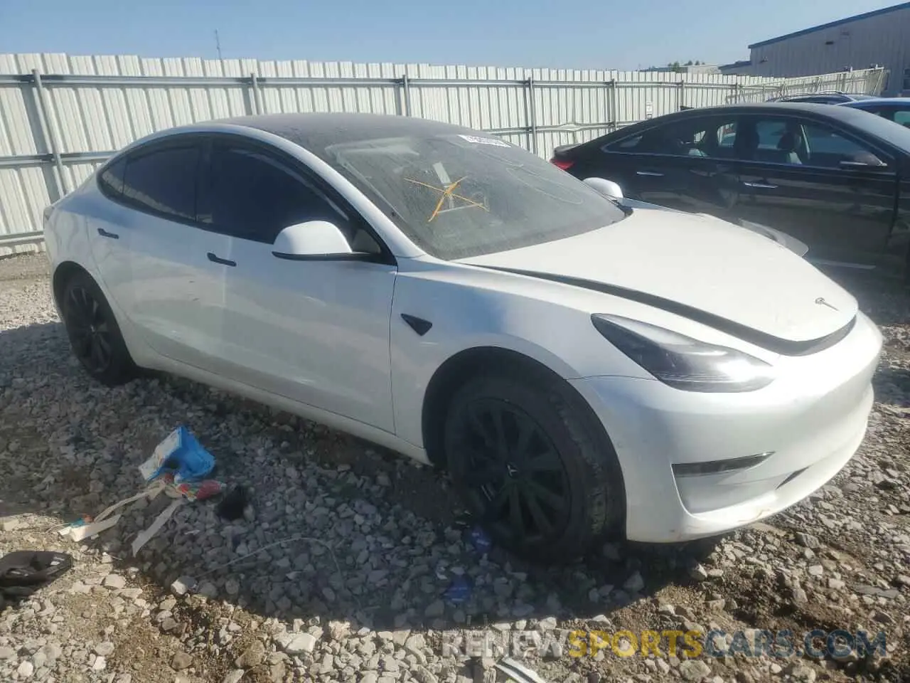 4 fotografías del automóvil dañado 5YJ3E1EA8NF373737 TESLA MODEL 3 2022
