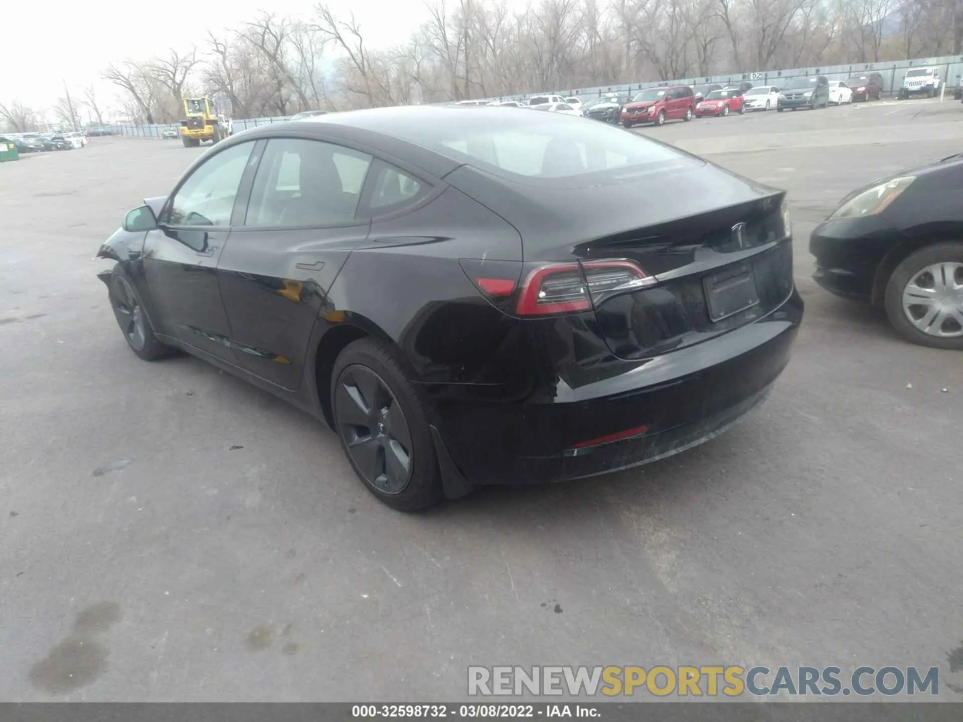 3 fotografías del automóvil dañado 5YJ3E1EA9NF112942 TESLA MODEL 3 2022