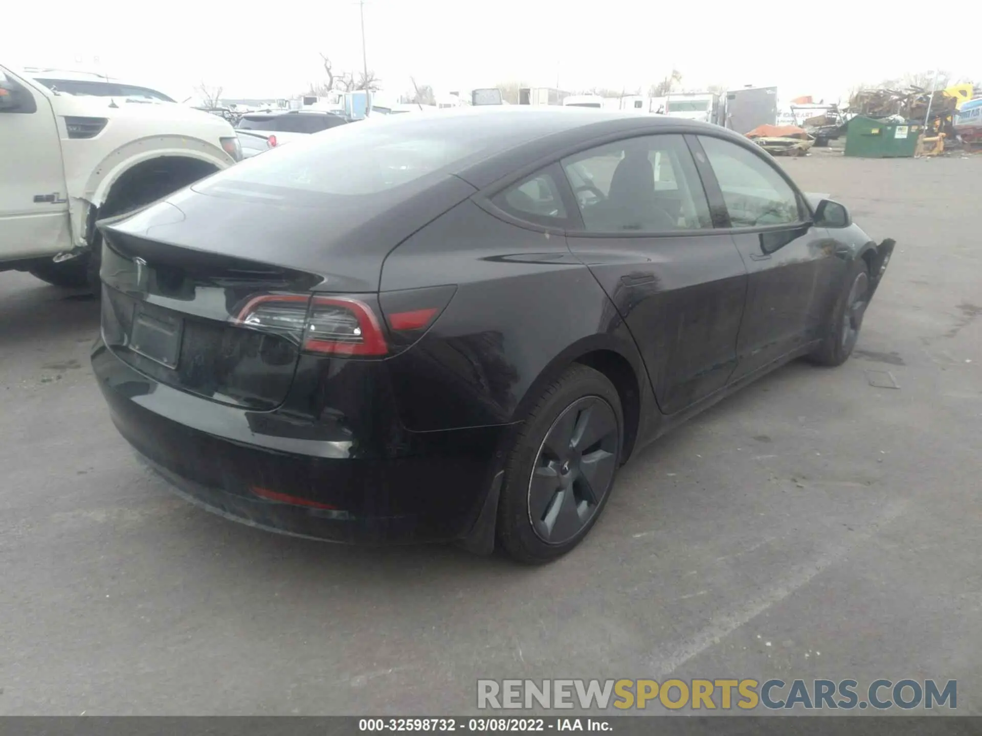 4 fotografías del automóvil dañado 5YJ3E1EA9NF112942 TESLA MODEL 3 2022